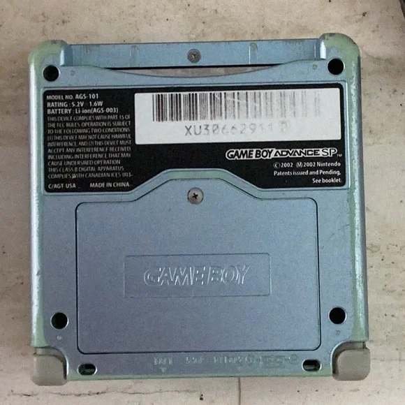 Gameboy Advance SP Console 101 Back Lit AGS-101 Pearl Blue Nintendo GBA Charger - Picture 6 of 16